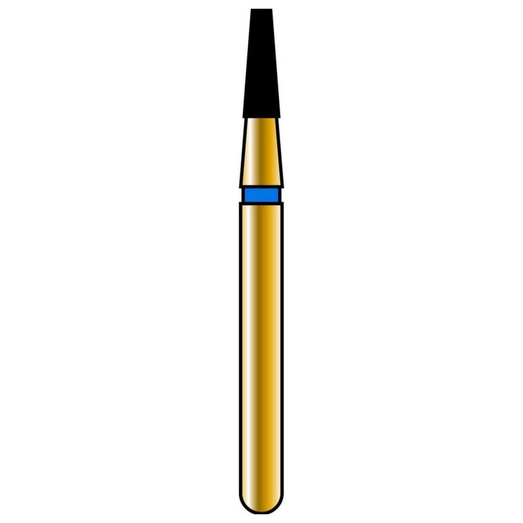 Flat End Taper Gold Diamond Burs