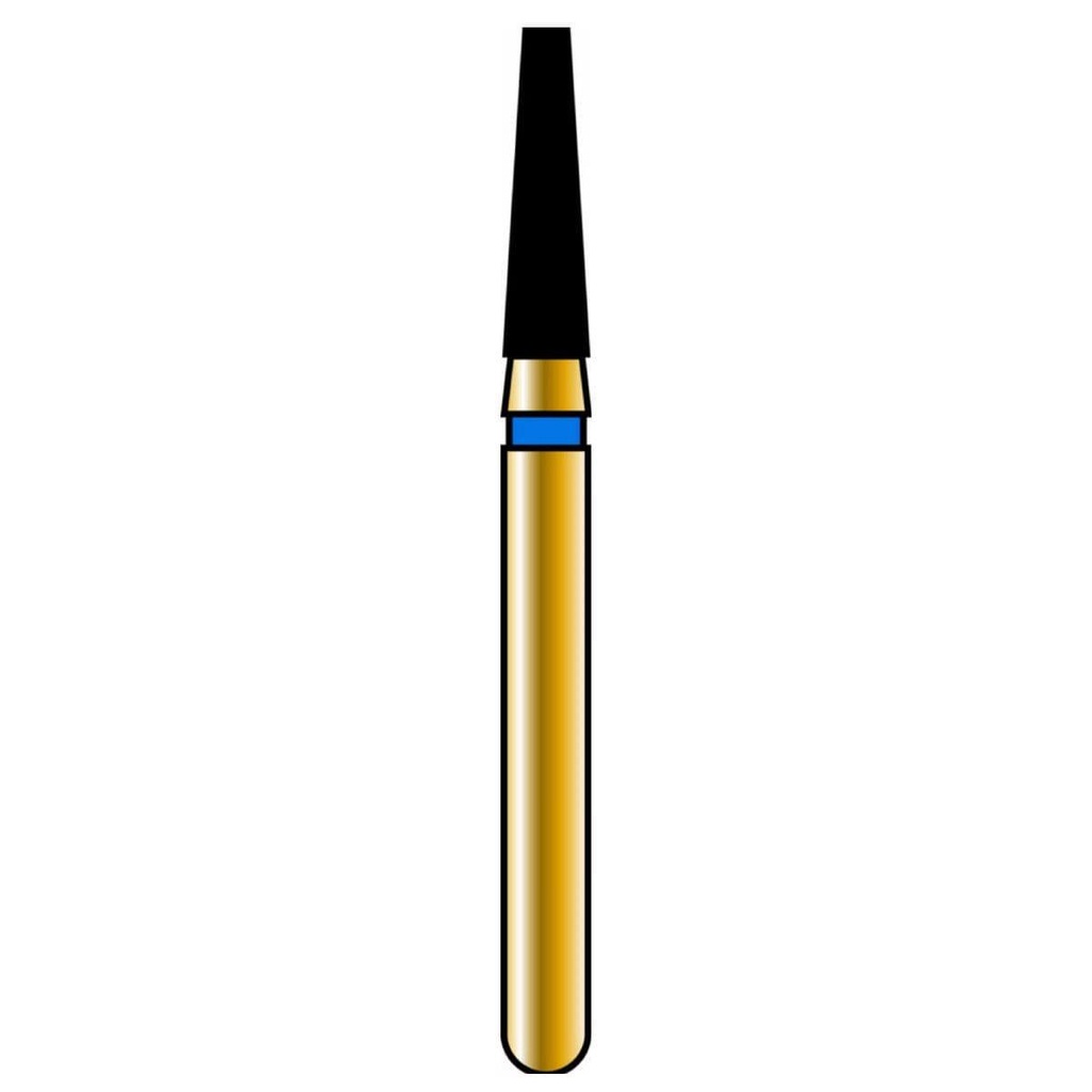 Flat End Taper Gold Diamond Burs