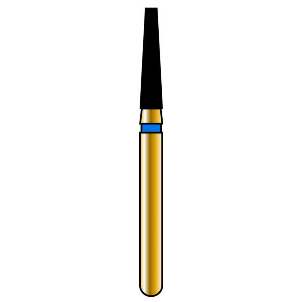 Flat End Taper Gold Diamond Burs