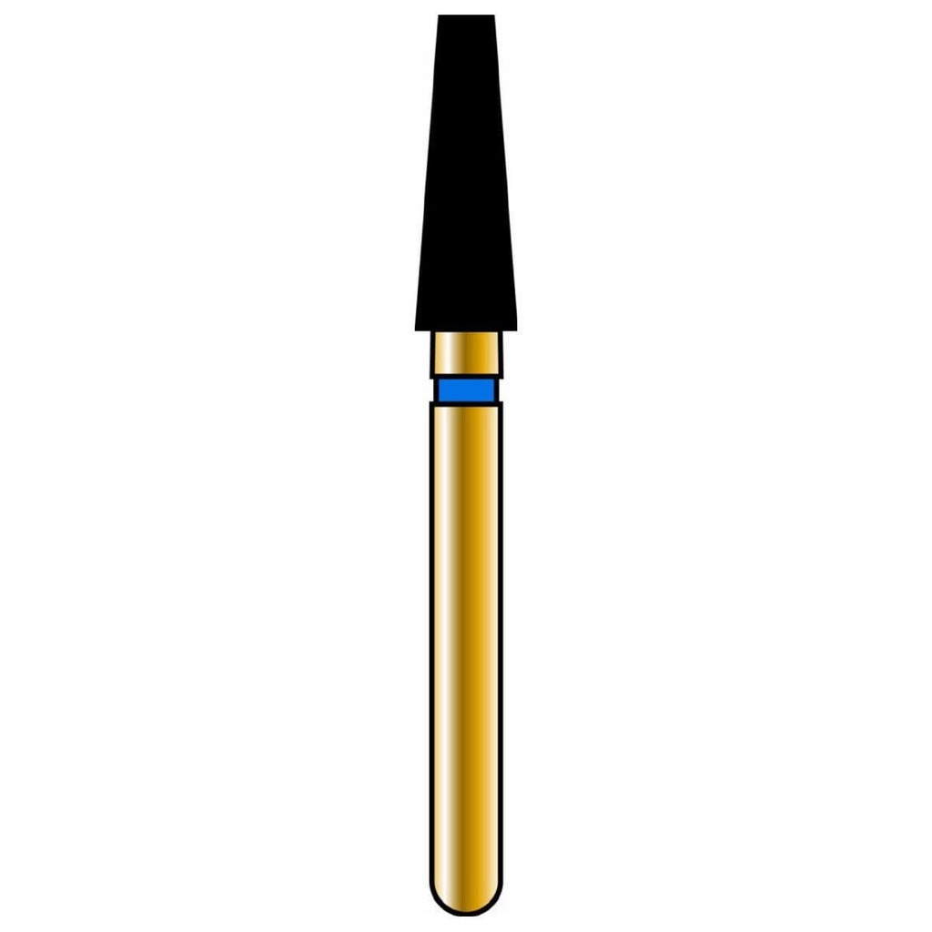 Flat End Taper Gold Diamond Burs