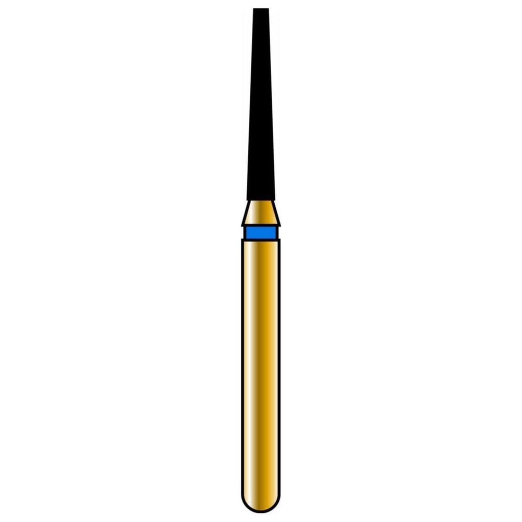 Flat End Taper Gold Diamond Burs