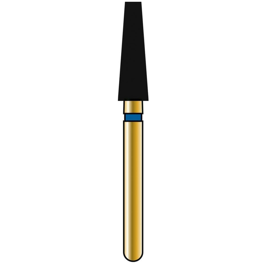 Flat End Taper Gold Diamond Burs