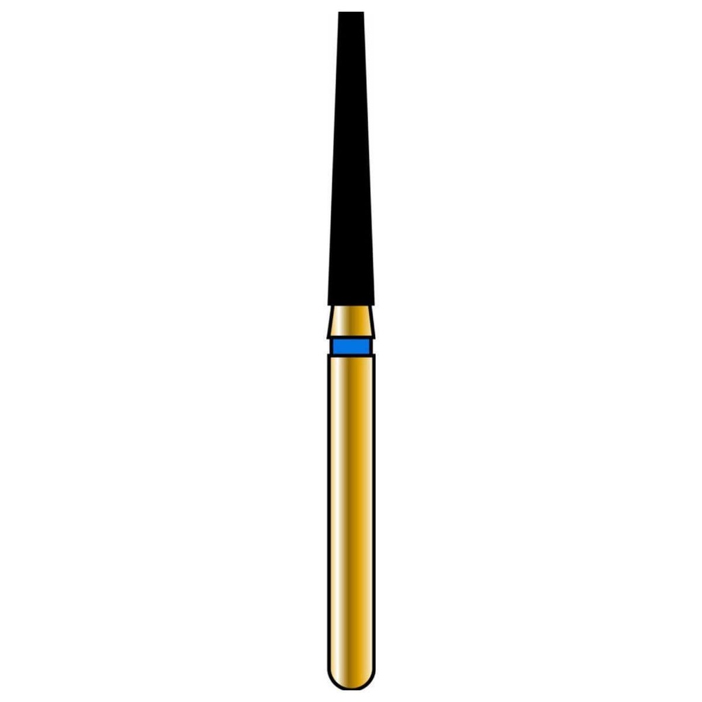 Flat End Taper Gold Diamond Burs