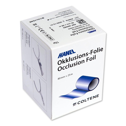 [480053] Hanel Occlusion Foil 12µ 2Sided Green 80mm, 25 m