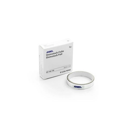 [480180] Hanel Shimstock Foil 8µ 8mm Wide, 5 m