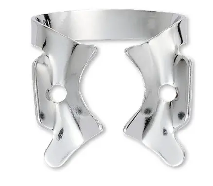 [H02757] HYGENIC Gloss Finish Winged Clamp #14A - Downward Sloped Jaws for Large, Partially Erupted Molars
