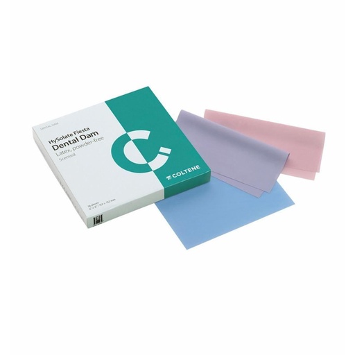 [60034433] HySolate Fiesta Latex Dental Dam assorted thin 152x152