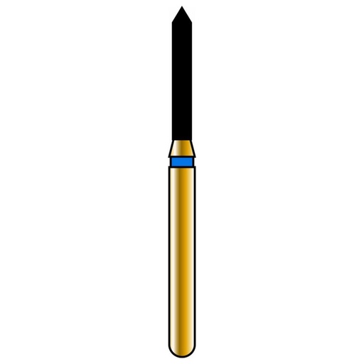[G886-314-016-10.0-M] Beveled Cylinder Gold Diamond Burs