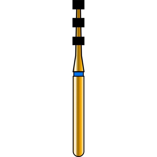 [G834-314-021-06.8-M] Depth Cutting Gold Diamond Bur, 2.1-6.8mm, Medium Grit