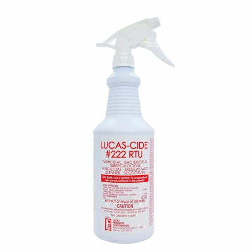 [9070] Lucas-Cide Surface Sanitizer Disinfectant, Ready to Use, Quart