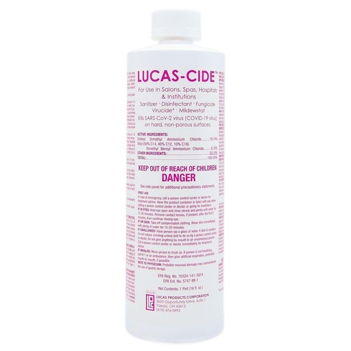 [9065] Lucas-Cide Concentrate Disinfectant 4oz - 4oz Pink