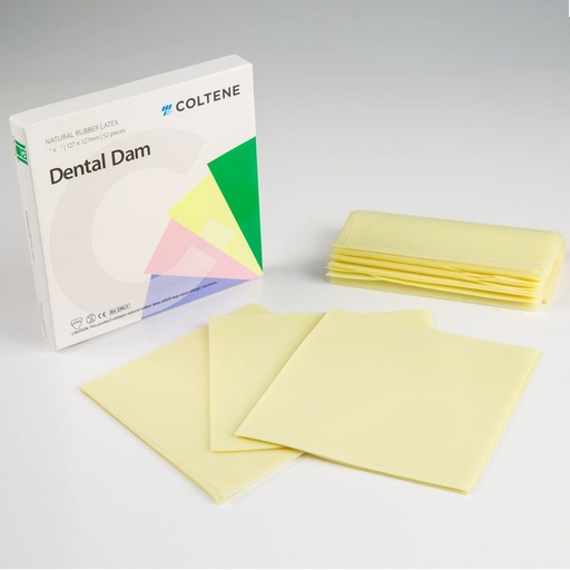 [H00534] Dental Dam Latex, 6x6', Medium, Light Color -36 pcs