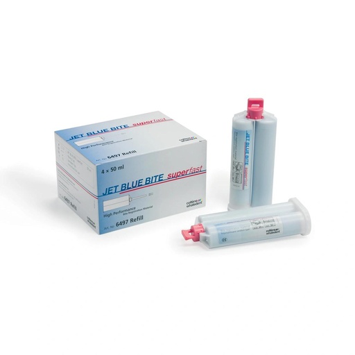 [6497] Jet Blue Bite, Superfast Setting, Refill, 4 Pack