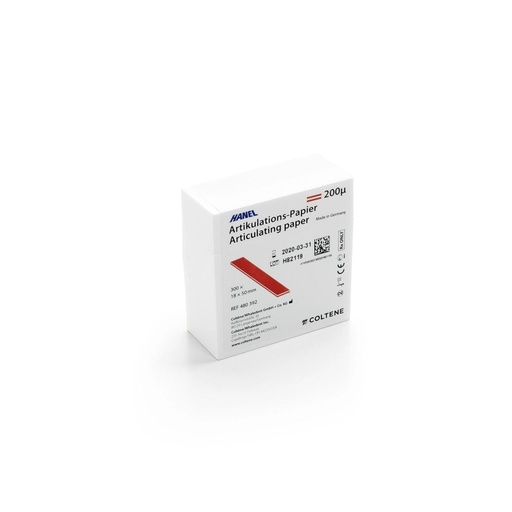 [480392] Hanel Articulating Paper 200µ 18 x 50mm Strips Red
