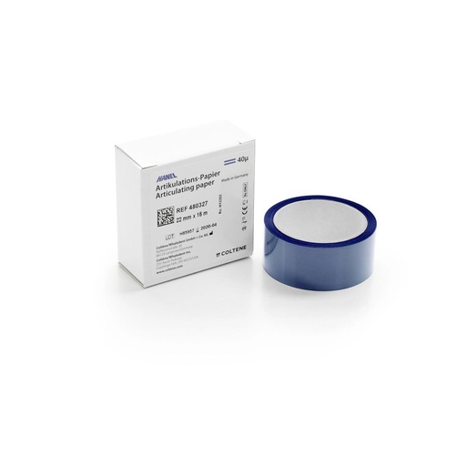 [480327] Hanel Articulating Paper 40µ 2Sided Blue 22 mm, 15 m