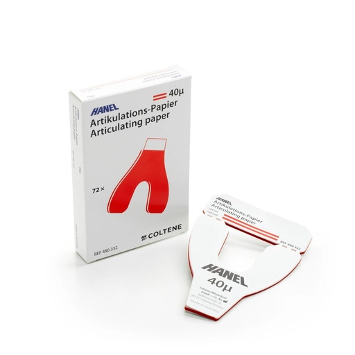 [480332] Hanel Articulating Paper 40µ U- Shaped Red