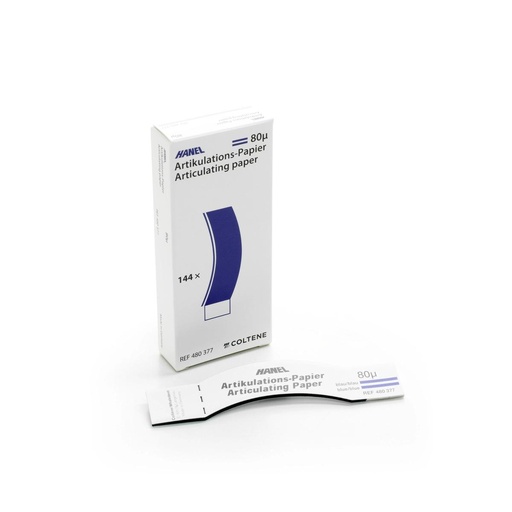 [480377] Hanel Articulating Paper 80µ C- Shaped Blue
