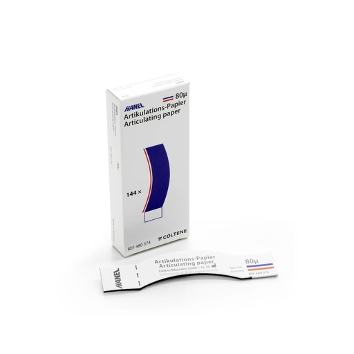 [480374] Hanel Articulating Paper 80µ C-Shape Blue-Red