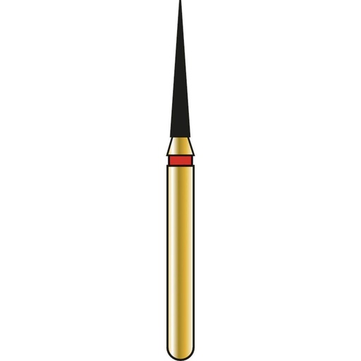 [G858-314-012-08.0-F] Needle Gold Diamond Burs