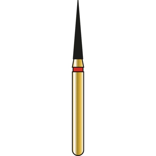 [G858-314-014-08.0-F] Needle Gold Diamond Burs