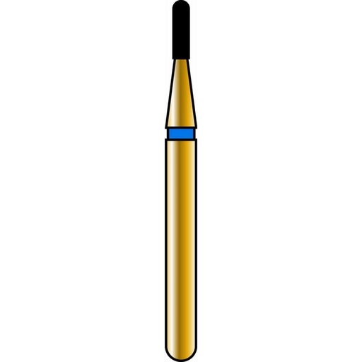 [G838-314-009-03.0-M] Round End Cylinder Gold Diamond Burs