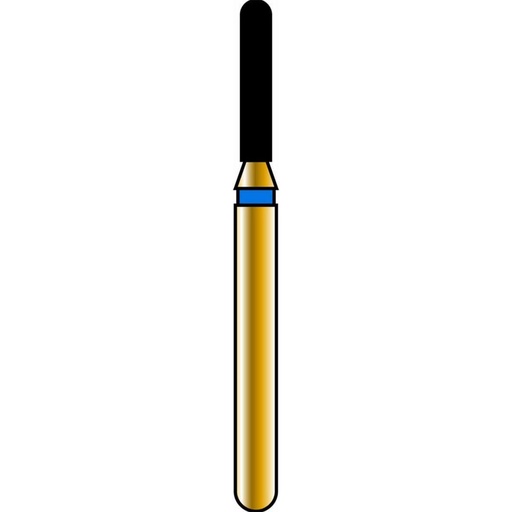 [G880-314-012-06.0-M] Round End Cylinder Gold Diamond Burs
