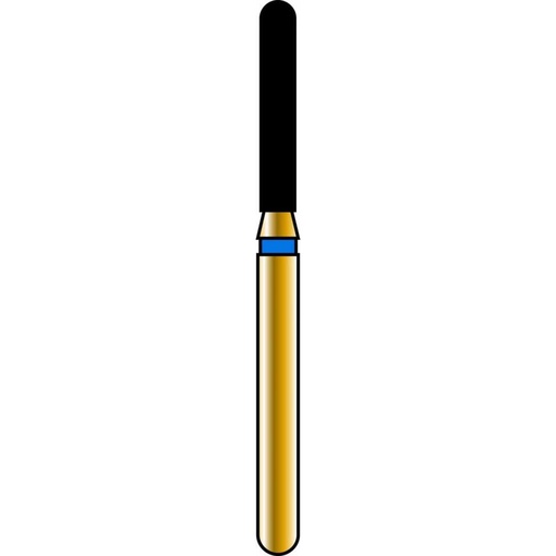 [G881-314-014-08.0-M] Round End Cylinder Gold Diamond Burs