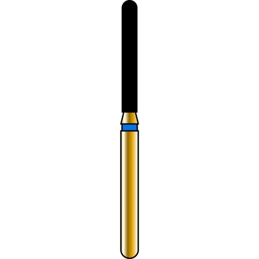 [G882-314-014-10.0-M] Round End Cylinder Gold Diamond Burs