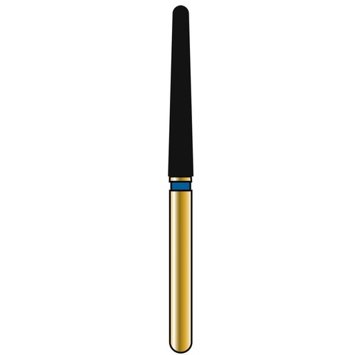 [G850L-314-018-12.0-M] Round End Taper Gold Diamond Burs