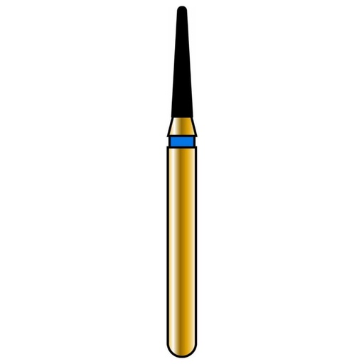 [G855-314-012-06.0-M] Round End Taper Gold Diamond Burs