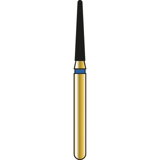 [G856-314-014-08.0-M] Round End Taper Gold Diamond Burs