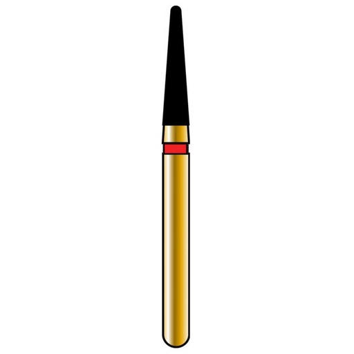 [G856-314-016-07.0-F] Round End Taper Gold Diamond Burs