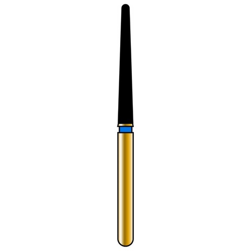 [G856XL-314-016-12.0-M] Round End Taper Gold Diamond Burs