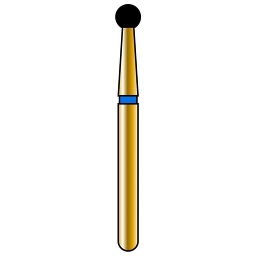 [G801-314-020-02.0-M] Round Gold Diamond Burs