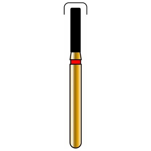 [G836R-314-014-06.0-F] Rounded Edge Cylinder Gold Diamond Burs