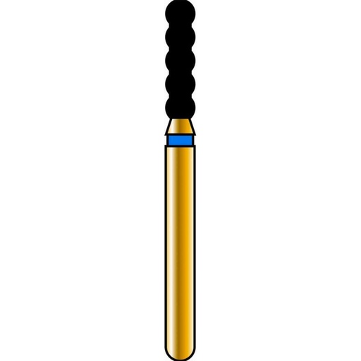 [G6051-314-018-06.0-M] Striated Cylinder Gold Diamond Burs