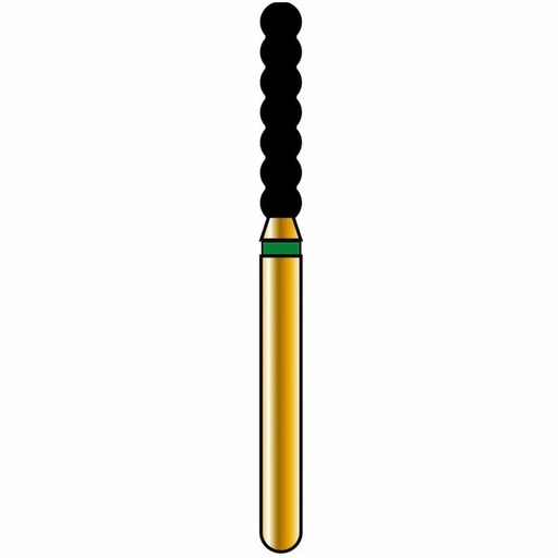 [G6052-314-018-08.0-C] Striated Cylinder Gold Diamond Burs