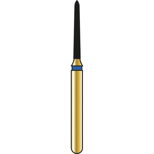 [G878K-314-010-08.0-M] Tapered Torpedo/Curettage Gold Diamond Burs