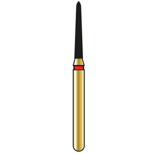 [G878K-314-012-08.0-F] Tapered Torpedo/Curettage Gold Diamond Burs