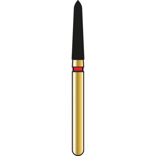 [G878K-314-018-08.0-F] Tapered Torpedo/Curettage Gold Diamond Burs