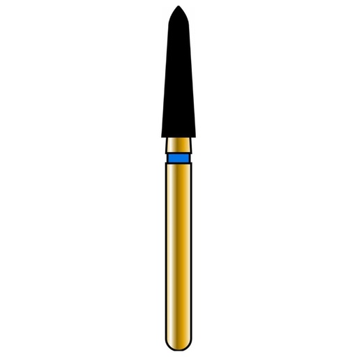 [G878K-314-021-08.0-M] Tapered Torpedo/Curettage Gold Diamond Burs