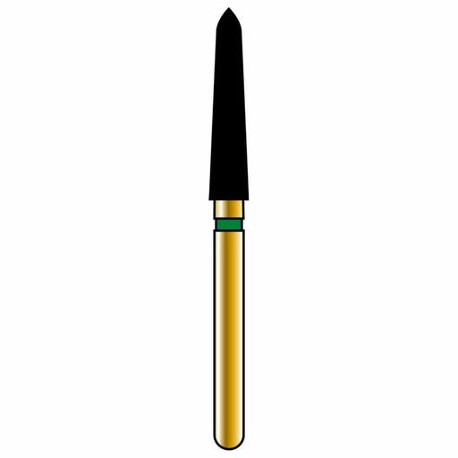 [G879K-314-021-10.0-C] Tapered Torpedo/Curettage Gold Diamond Burs