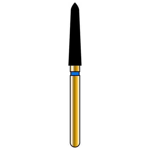 [G879K-314-021-10.0-M] Tapered Torpedo/Curettage Gold Diamond Burs