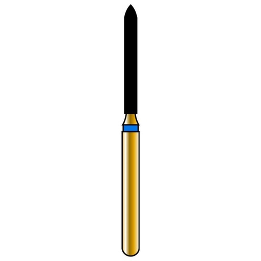 [G879-314-012-10.0-M] Torpedo Gold Diamond Burs