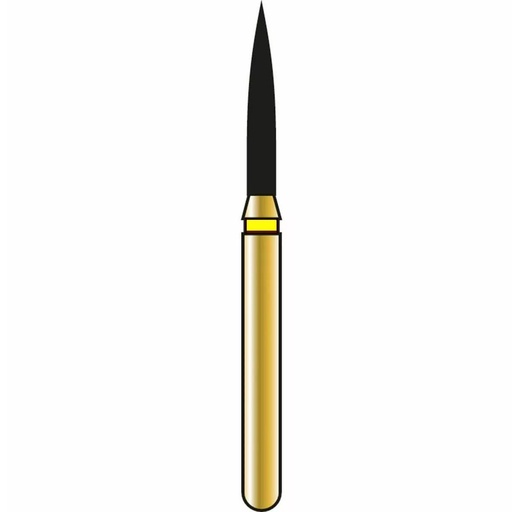 [G862-314-012-08.0-EF] Flame Gold Diamond Burs