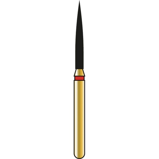 [G863-314-012-10.0-F] Flame Gold Diamond Burs