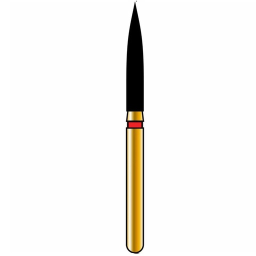 [G863-314-016-10.0-F] Flame Gold Diamond Burs