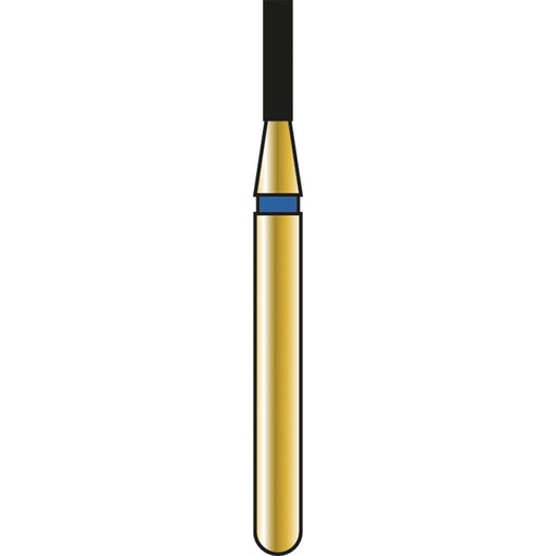 [G835-313-010-04.0-M] Flat End Cylinder Gold Diamond Burs