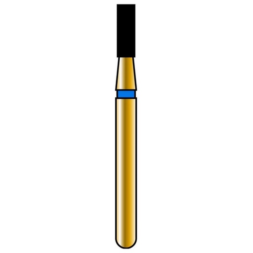 [G835-314-014-04.0-M] Flat End Cylinder Gold Diamond Burs