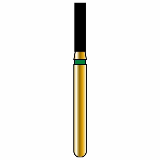 [G836-314-014-06.0-C] Flat End Cylinder Gold Diamond Burs
